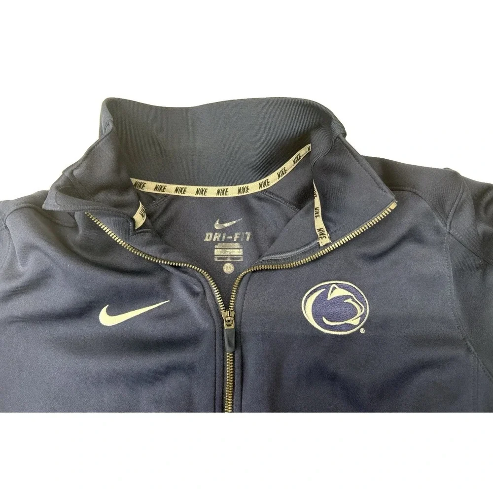 Penn State Nittany Lions Jacket Men Med Blue NCAA Football Nike Dri-FIT Full Zip